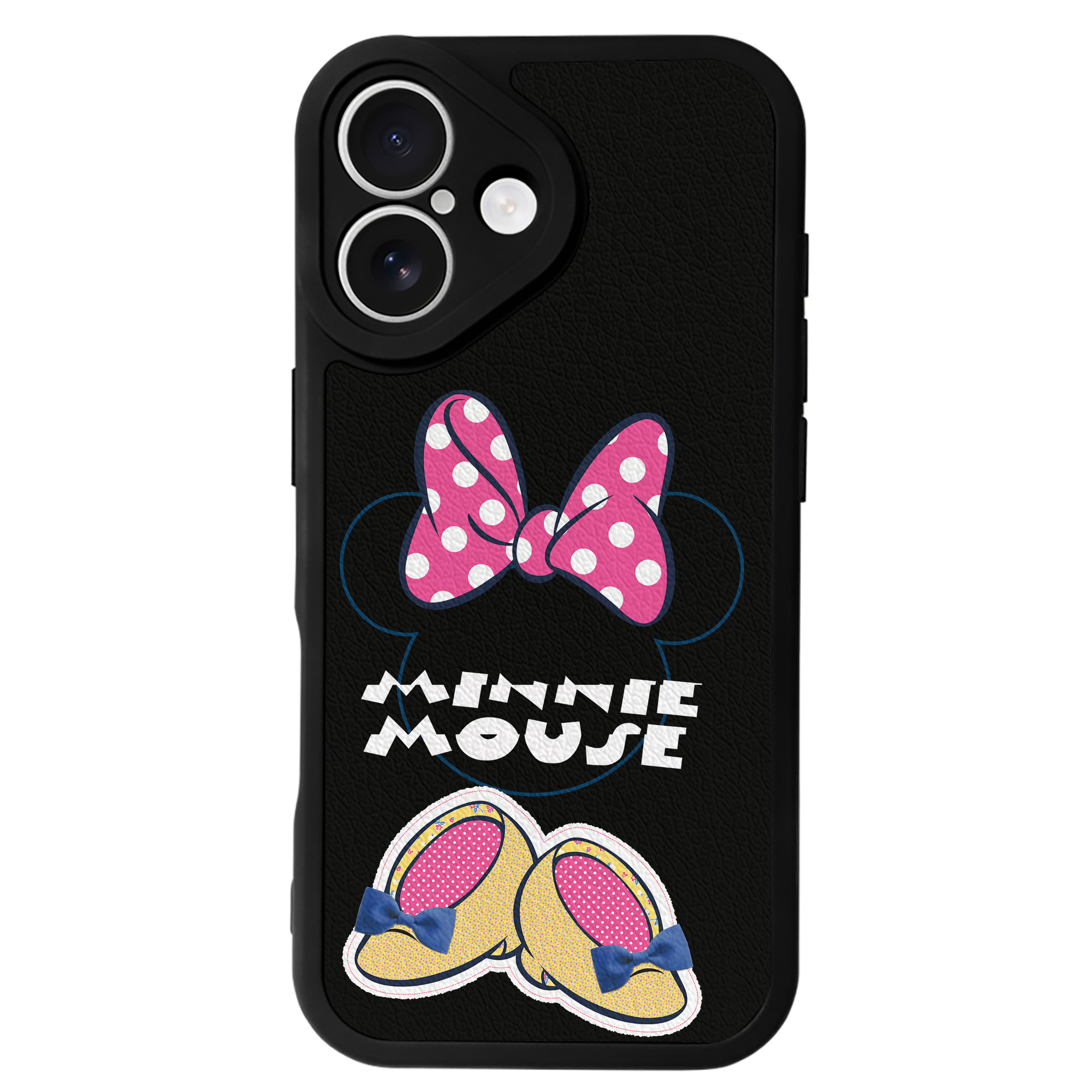 （画像用） ミッキーマウス Mickey Mouse 【iPhone 16シリーズ対応】シリコンスマホケース（レザー調） 材質：シリコン